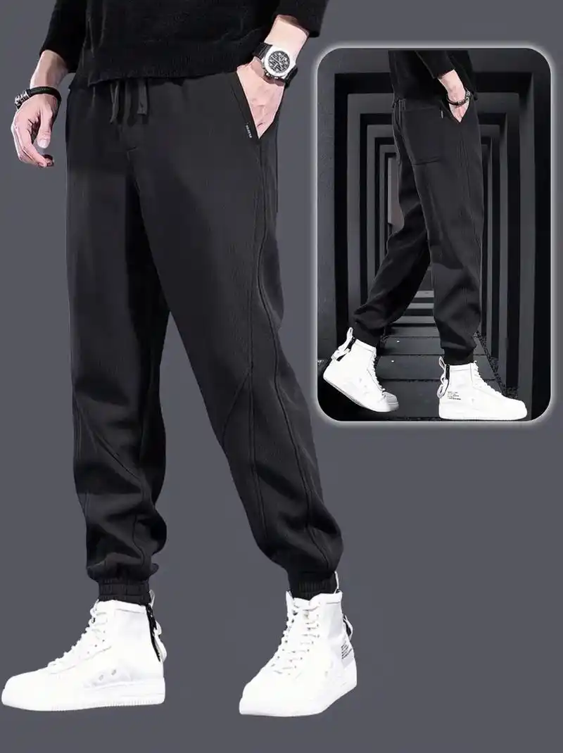 高端男士休闲裤潮流宽松阔腿裤