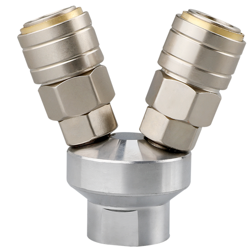 c式气动快速接头自锁圆三通空压机气泵气管工具二通软管公母快插