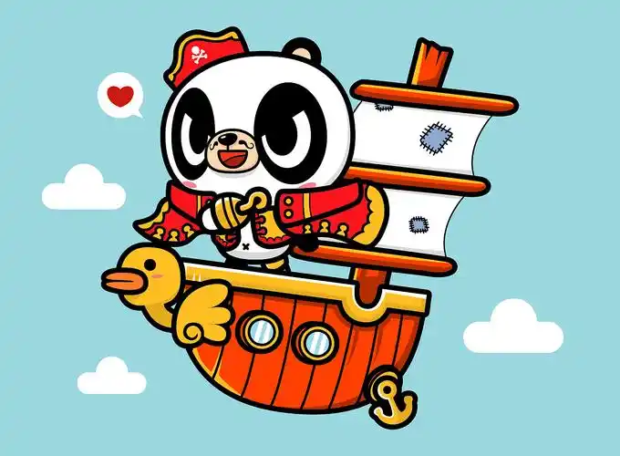 ai卡通熊猫形象设计及延展-临摹包子老师