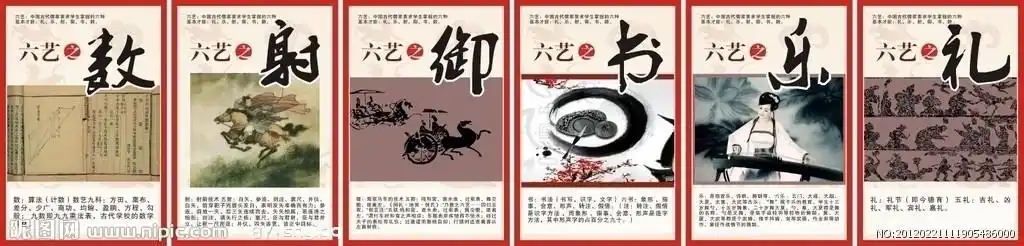 古代六艺简笔画