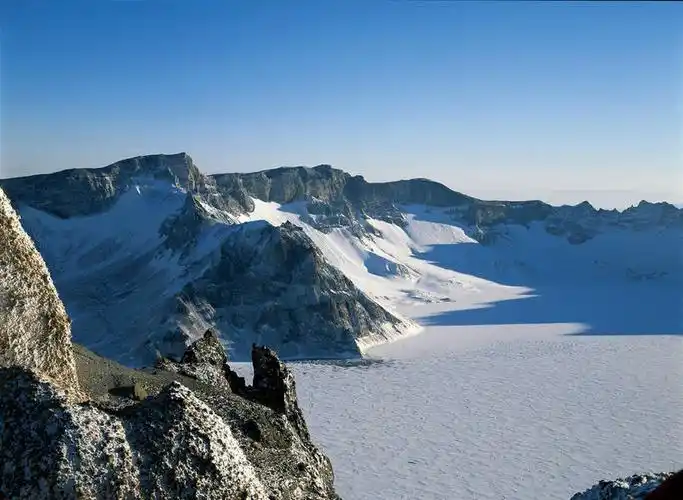 白天,旅游,美景,山,长白山,中国,壮观,光线,景点,东方,蓝色,白色,风景