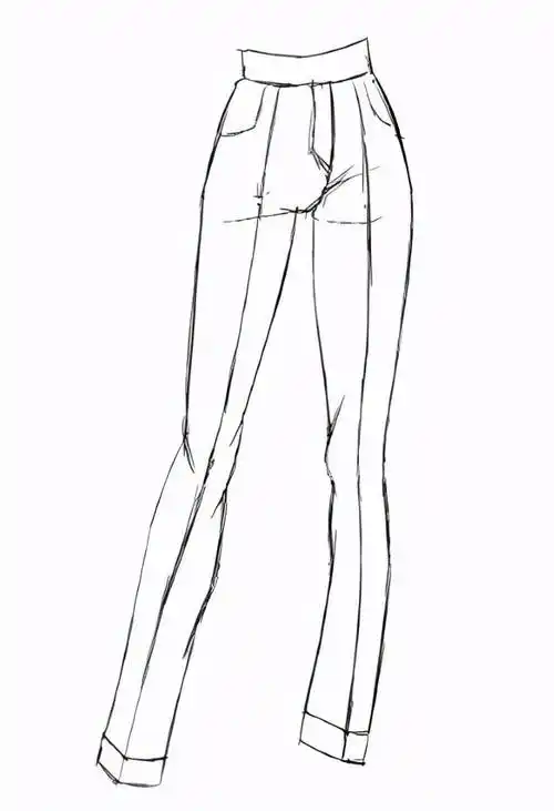 动漫西装裤子画法步骤教程