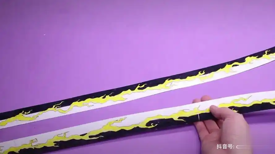 忍者武士刀折纸方法,手工折纸的艺术,兵器折纸方法.