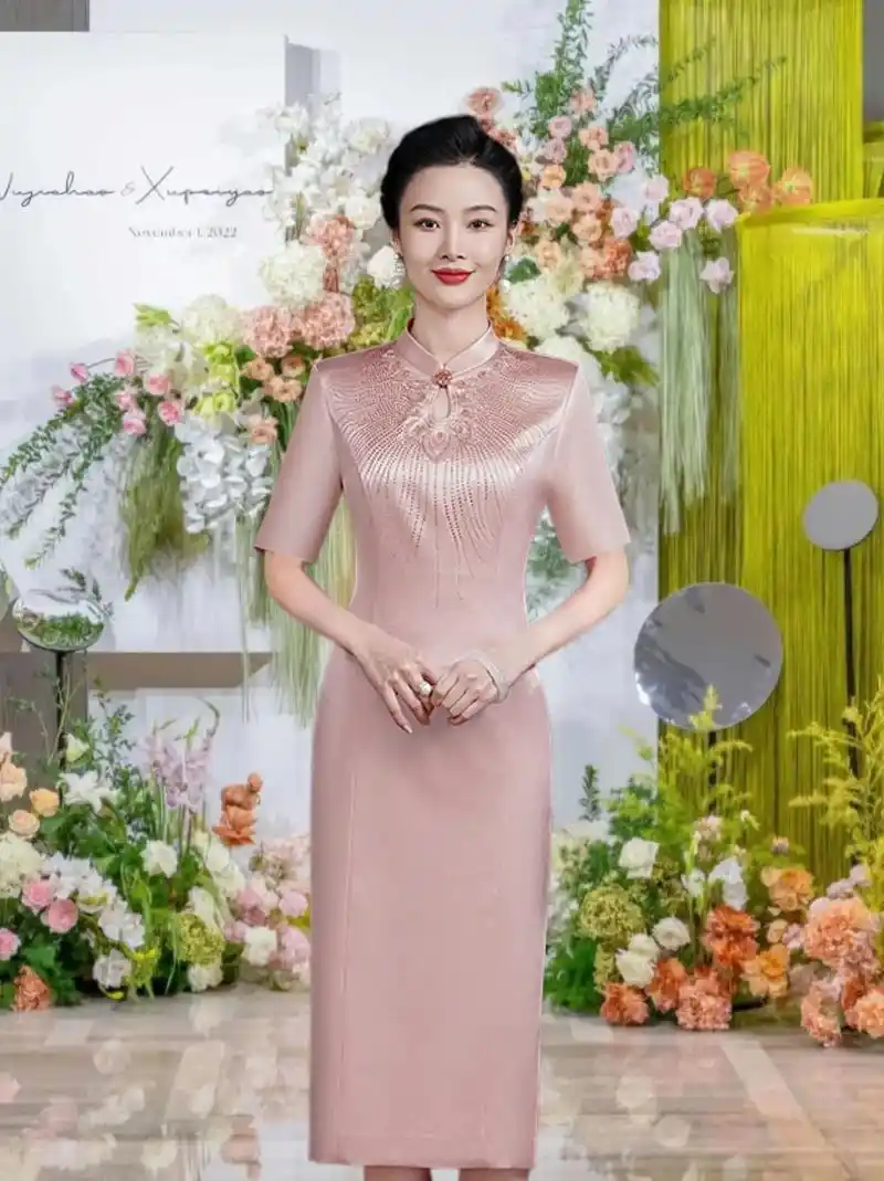夏季婚礼妈妈高档礼服,华丽端庄贤淑高贵