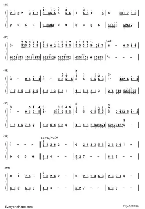 epic tribute medley-久石让(joe hisaishi)双手简谱预览5