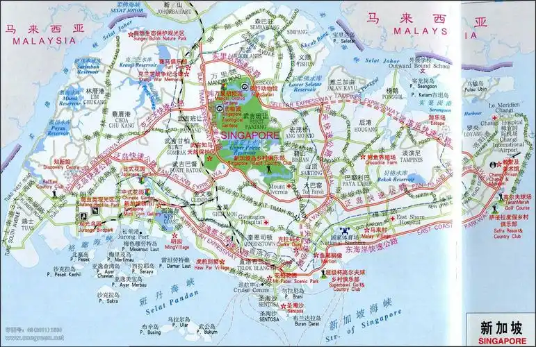 新加坡地图高清中文版