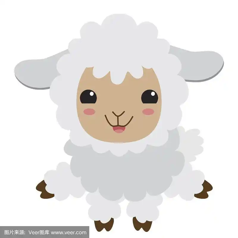 可爱羊矢量图