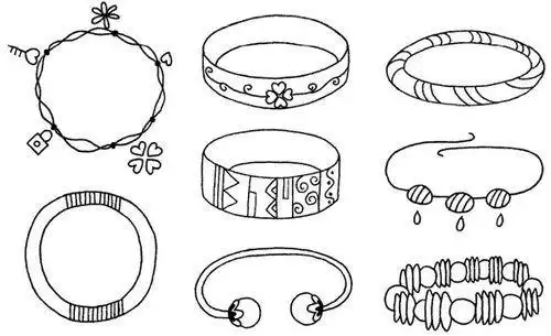 漂亮的卡通手链简笔画