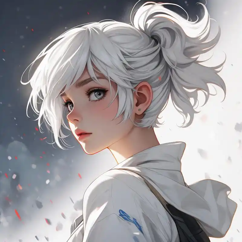 95白发女生动漫头像精选78