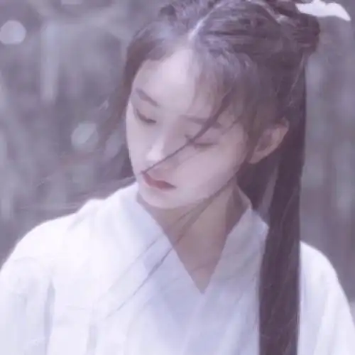 古风女头她穿的白衣在风中飘荡像一抹