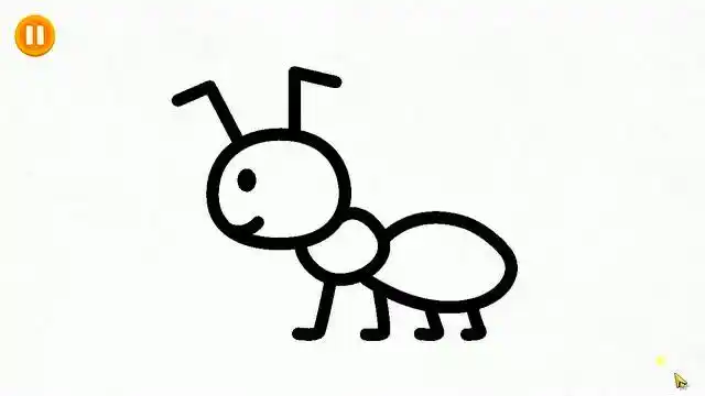 幼儿简笔画今天来教大家画一只蚂蚁你知道它有几个触角吗