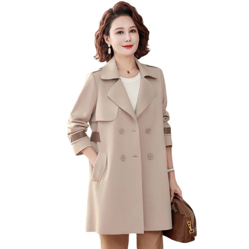 外套洋气太太2024春秋新款 中老年女风衣中长款 - 女装/女士精品优惠