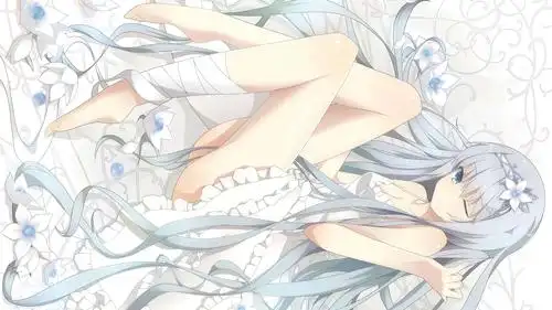 唯美少女白色背景花朵8k动漫壁纸7680x4320彼岸图网1jpg