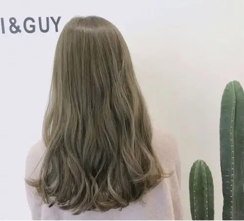 闷青色亚麻青色绿色染膏染发膏亚麻闷青染发剂青色植物女士染发