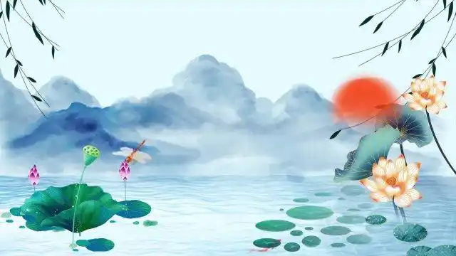 古诗《小池》朗诵背景视频素材