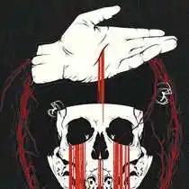 可爱的骷髅头卡通简约图片点击鼠标右键下载