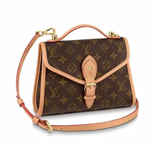 在途现货lv女包ivy复古老花手提斜挎包邮差包火爆在线_工厂直销, 奢侈