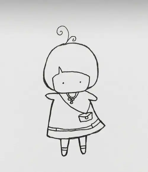 小女孩的简笔画可爱 小女孩的简笔画可爱帅气