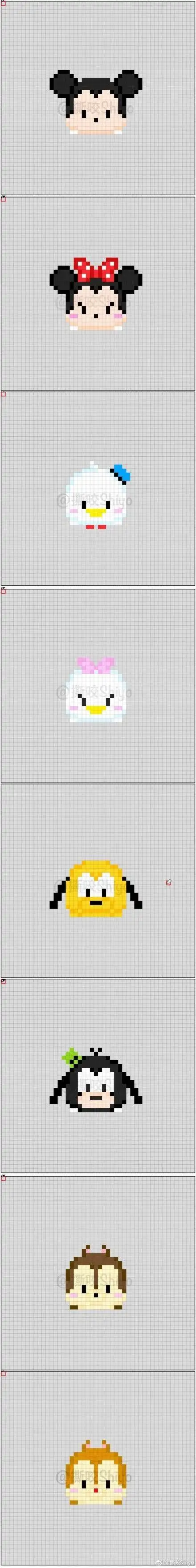 #拼豆图纸##拼拼豆豆# ✨撕咬原创✨#迪士尼#... 来自撕咬shiyo -