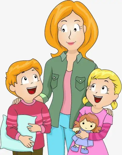 两个孩子的母亲