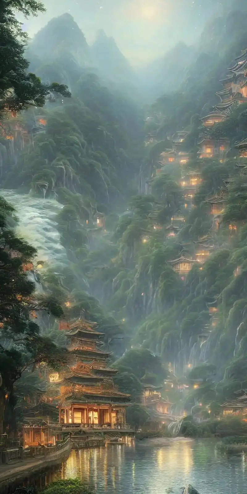 古风 #建筑 昆仑墟仙境,仙侠世界里的场景#图文热点来了  - 抖音