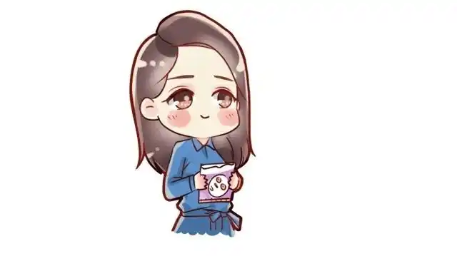 美女明星李沁卡通形象桌面壁纸