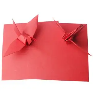 叠好红色千纸鹤折纸成品婚庆节日创意装饰品店铺布置道具挂饰礼品