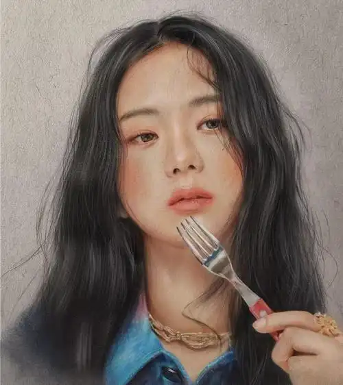 将彩铅玩到极致,这人物肖像美到想"犯罪"!| 彩铅