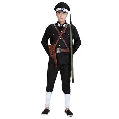 民国军装军官服国民党男女特务演出表演服伪军国民演出服舞台服