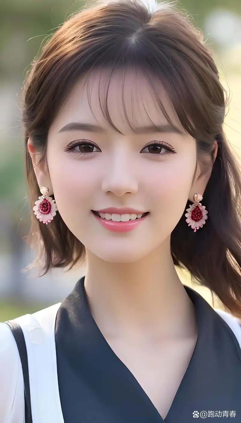 她的每一个笑容,都仿佛在诉说着生活的美好.