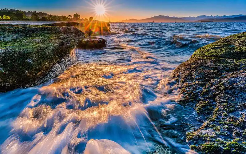 简介 加拿大杰里科沙滩唯美风景图片桌面壁纸,加拿大唯美又梦幻的