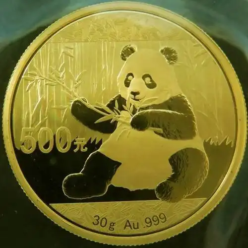 2017年熊猫金币的纪念币图片熊猫金币作为世界五大投资金币,年年发行