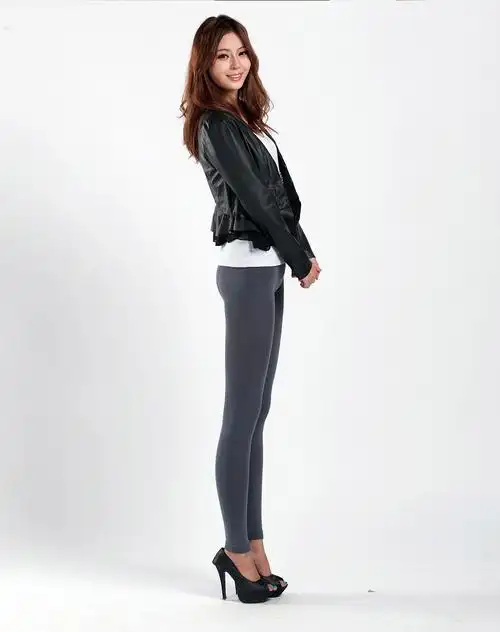 女款灰色棉绒气质保暖打底裤