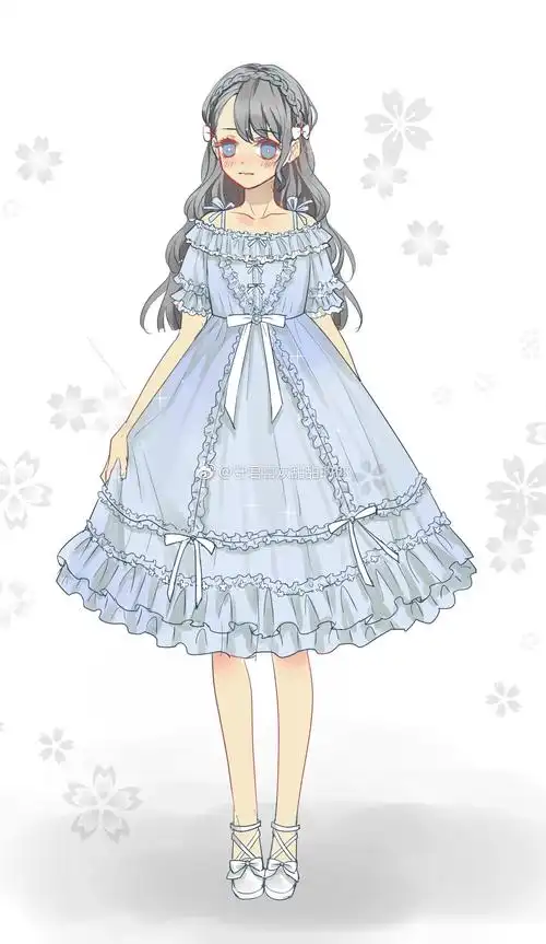 某漫画家画漫画前的小裙子