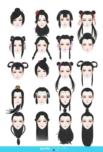 古风女性的发型设计