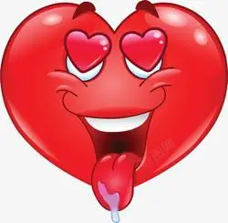 贪吃表情流口水的爱心高清图片