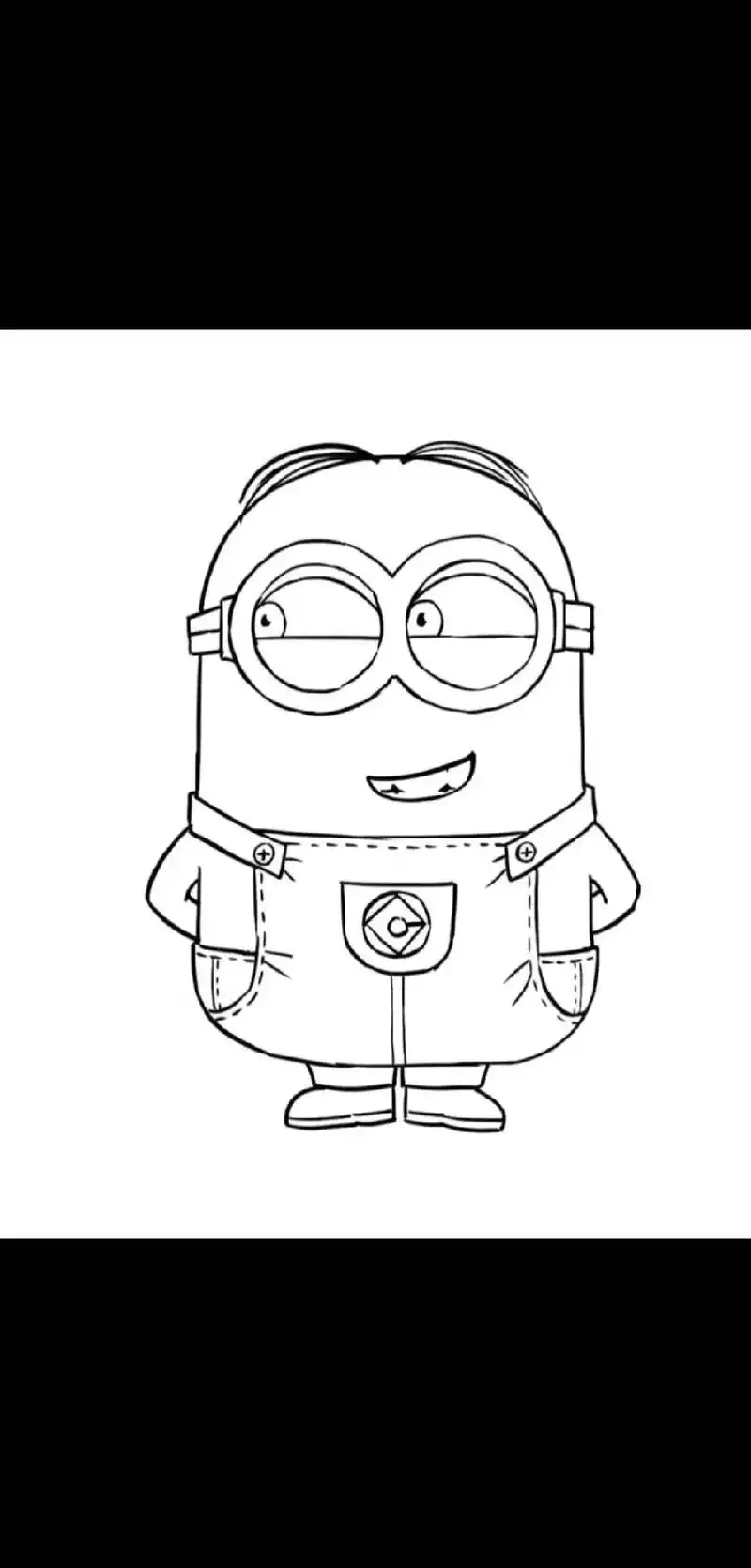 不能说画第一摸一样吧  艾特你绘画的朋友来拍#绘画 #小黄人 - 抖音