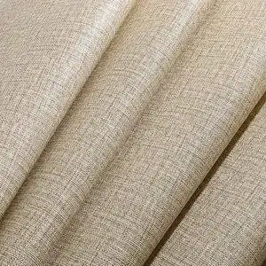 卡其色卡其灰咖灰肌理墙纸仿亚麻布纹纯色素色卧室客厅防水壁纸