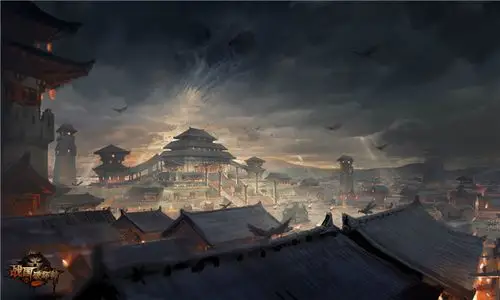 古风场景宫廷皇宫皇室游戏cg插画漫画中国风元素美术绘画教程素材