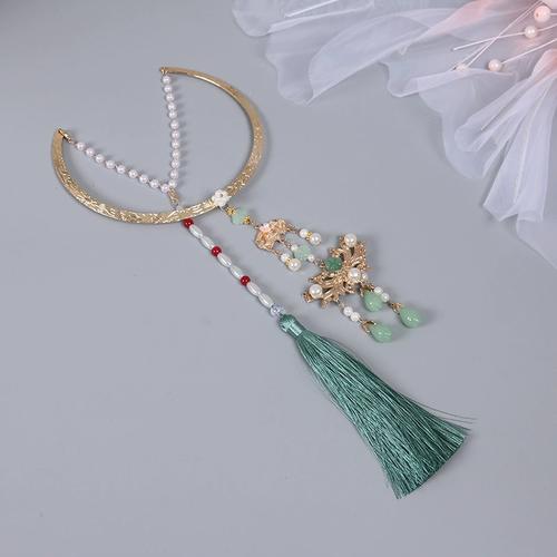 明制汉服配饰富贵项圈璎珞长背云项链男女敦煌风古风珍珠流苏颈饰