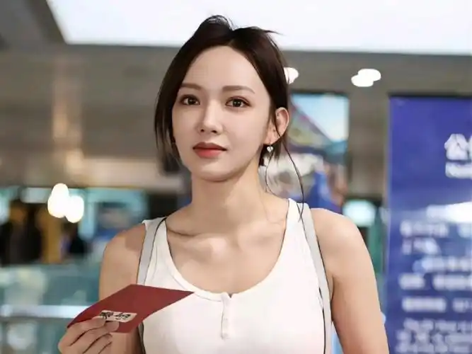 程潇素颜现身,近距离看好漂亮呀