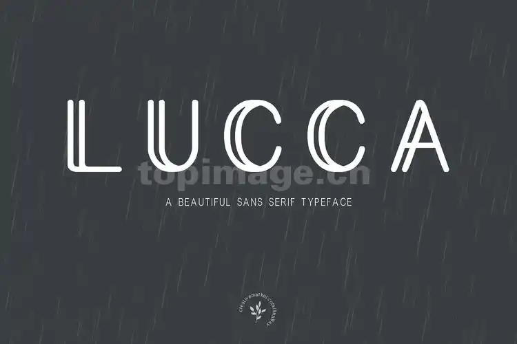 lucca简约现代时尚线条个性创意海报英文字体下载