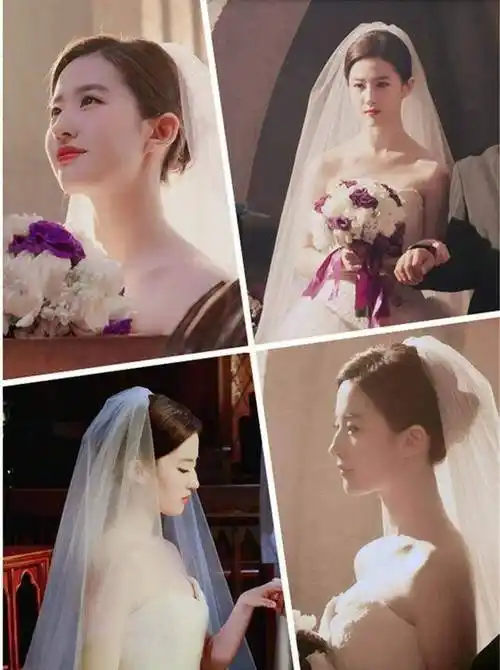 刘亦菲"婚纱照"曝光,引来百万单身粉丝喊话:我未来的新娘真美