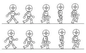 flash动画中人物的走路规律[点击放大]