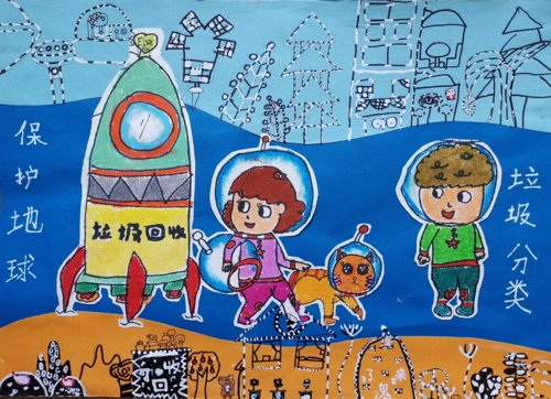 保护环境垃圾分类儿童画图片大全