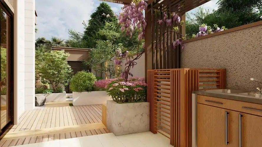 重庆江津华远春风渡80平现代花园设计_合庭院梦景观-站酷zcool