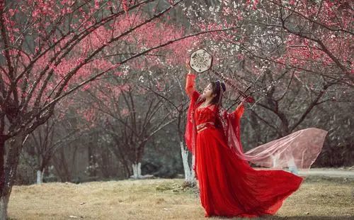 红衣_人像_poco摄影,人像,古风,汉服