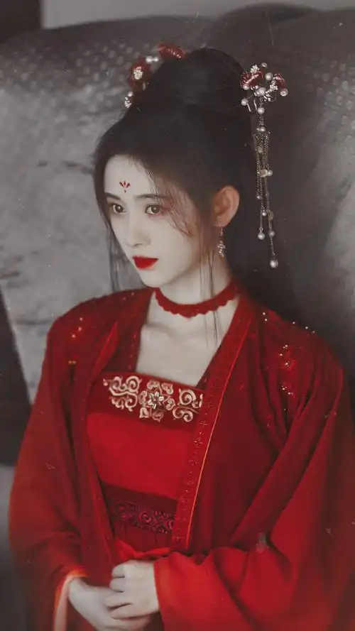 鞠婧祎漂亮书生##鞠婧祎漂亮书生##雪文曦红衣造型