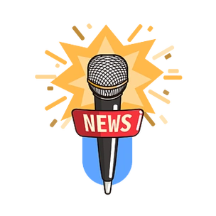 世界新闻日卡通采访麦克风话筒素材元素