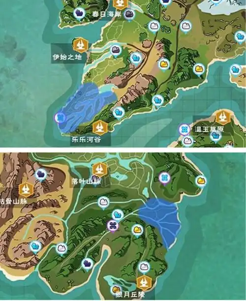 创造与魔法 红色小花(玫瑰茄)&紫色小花&捕蝇草的采集位置